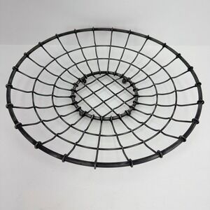 Unbranded Wire Basket Home Decor OS Gray Good Industrial Footed Shallow Bowl